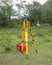 Surveyor engineering equipment with theodolite