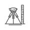 Surveyor level - vector modern line design illustrative icon