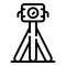 Surveyor road icon, outline style