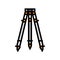 surveyors tripod civil engineer color icon vector illustration