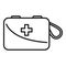 Survival first aid kit icon, outline style