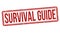 Survival guide grunge rubber stamp