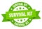 survival kit round ribbon isolated label. survival kit sign.