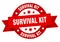 survival kit round ribbon isolated label. survival kit sign.