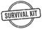 survival kit stamp. survival kit round vintage grunge label.