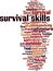 Survival skills word cloud