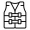 Survival vest icon outline vector. Ship wreck