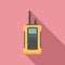 Survival walkie talkie icon, flat style