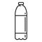 Survival water bottle icon, outline style