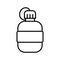Survival water flask icon. Hunting flask. Military water bottle army flask