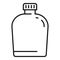 Survival water flask icon, outline style