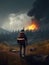 Survive the Wilderness: A Suspenseful Adventure Game for Lone Explorers with Fire, Backpack, and Hunting Rifle .