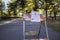 SUSANVILLE CALIFORNIA - JUNE 6, 2020 - Barricade and closure sign marking closure of day use area at Eagle Lake due to fires
