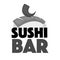 Sushi bar gray sign