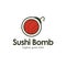 Sushi Bomb logo design template