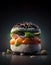 A Sushi Burger with Chopsticks