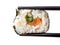 Sushi on a chopstick