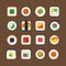 Sushi Color Icons Set. Vector