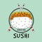 Sushi food vector - street food - japanese culinary