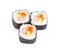 Sushi fresh maki rolls, isolated on white,