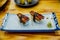 Sushi freshwater eel grilled. Japanese food for healthy. unagi sushi, premium sushi menu. image for background,