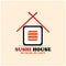 Sushi house illustration design logo restaurant