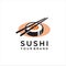 sushi logo graphic Japanese food.