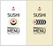 Sushi menu design template.