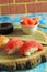 Sushi nagiri with salmon and tuna