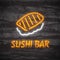 Sushi neon logo