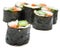 Sushi nori on a white