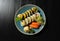 Sushi Plate, Fish Maki Rolls, Japan Seafood, Sushi Set, Asian Dinner, Tradition Nigiri Susi