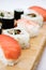 Sushi platter close up