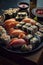 Sushi platter, created with generative AI