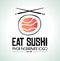 Sushi Restaurant flat style logo design for food company