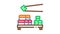 sushi roll eating Icon Animation