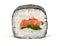 Sushi roll on white