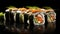 Sushi Rolls, an artful creation from Japan, sushi rolls offer a symphony of flavors, sheets of nori enveloping rice, fish, and