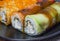 sushi rolls close-up