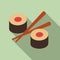 Sushi rolls illustration