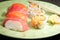 Sushi Rolls and Sashimi