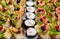 Sushi Salmon and caviar rolls