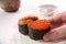 Sushi, salmon roe and sea urchin