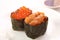 Sushi, sea urchin and salmon roe