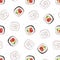 Sushi seamless pattern