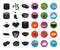 Sushi and seasoning black,flat icons in set collection for design. Seafood food, accessory vector symbol stock web