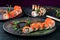 Sushi shaped dragon menu for chinese new year