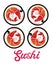 Sushi shrimp logo template