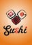 Sushi shrimp logo template