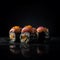 Sushi on Sleek Black Background